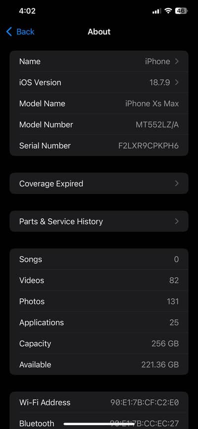 iPhone xs max 256gb