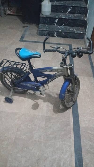 blue colored bicycle