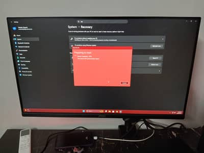 Gaming monitor, hyperx keybaord, cloud 3 headset and other accessories