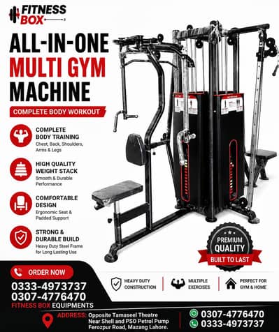 4 Station Commercial Gym Machine |Functional Trainer | Leg press