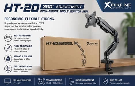 XTrike Me HT-20 Desk-Mount Monitor Arm