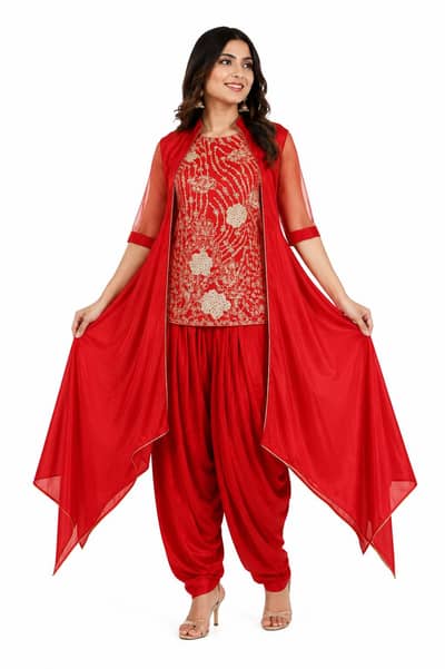 Ruby Royale 3-Piece Suit with cape medium size
