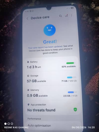 Samsung A07 4 128 pta with box