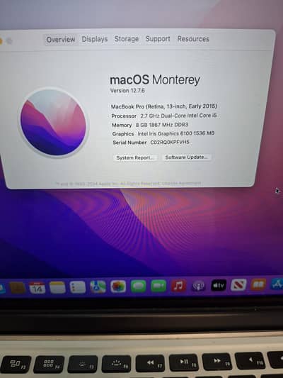 macbook pro 13 inch 2015 model 8 256