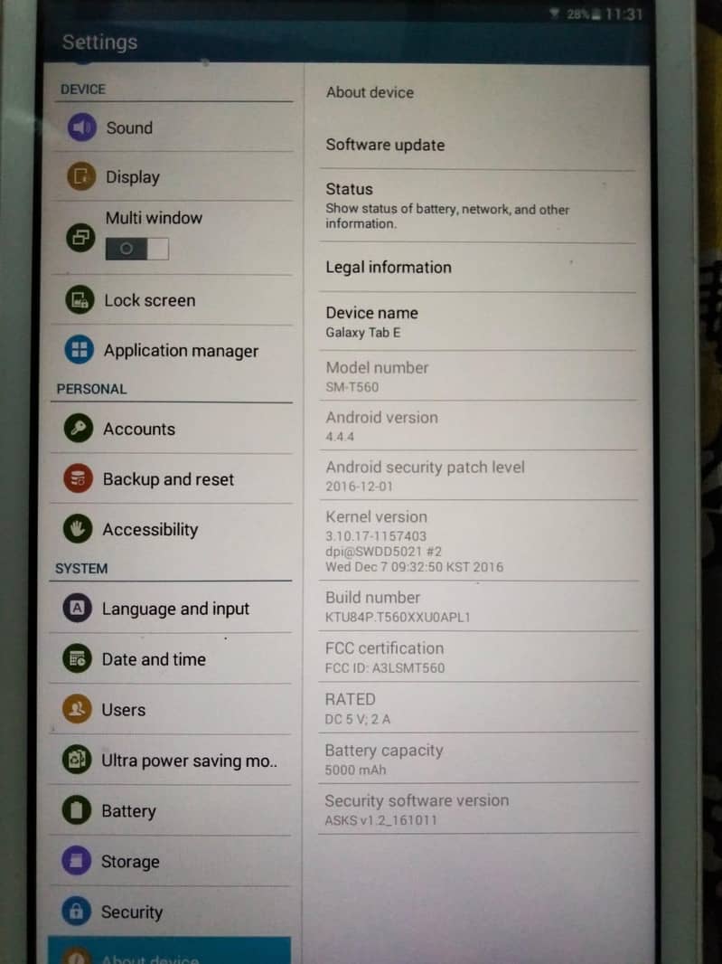 Samsung Galaxy Tab E 1