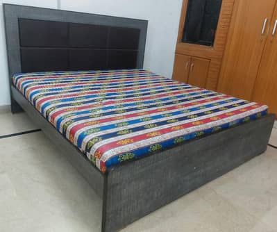 Bed with mattress