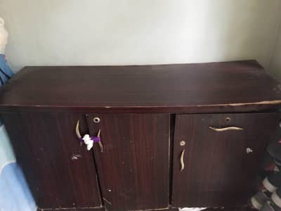 wooden Ironing Stand with 3 storage cabinets for sale