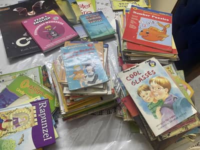 Around 150- 200 children’s books plus around 50-70 adult novels.