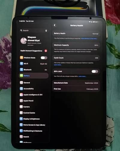 my iPad Pro 11-inch M4 256GB. 03073909212 WhatsApp