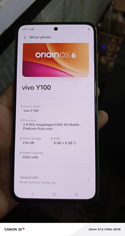 Vivo Y100 8+8 / 256 GB official pta