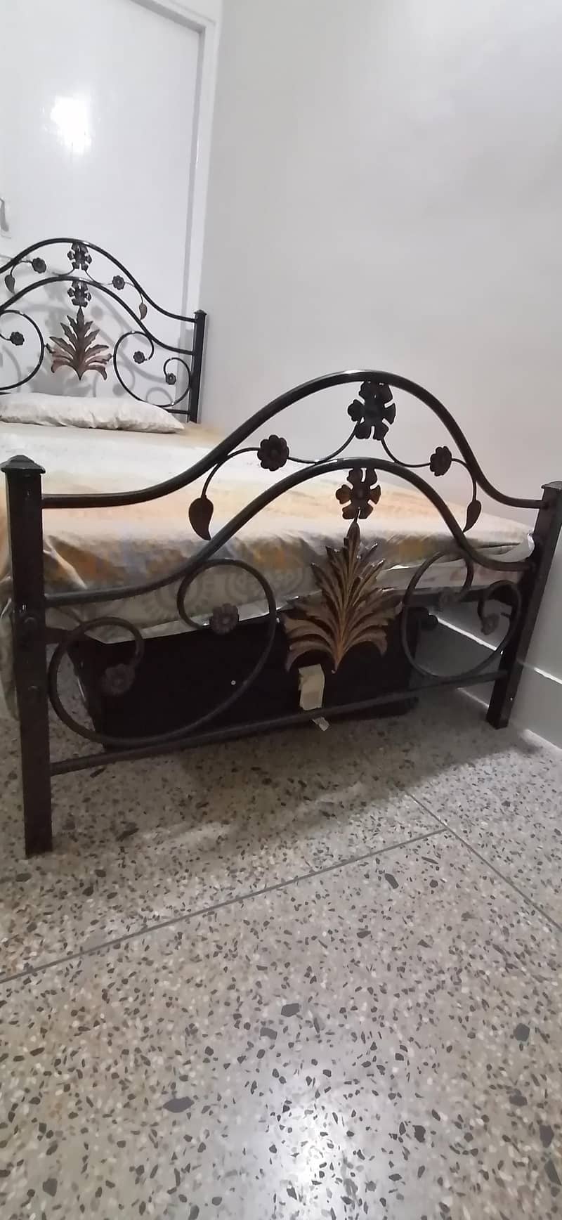 Single iron Bed (without matress) 1