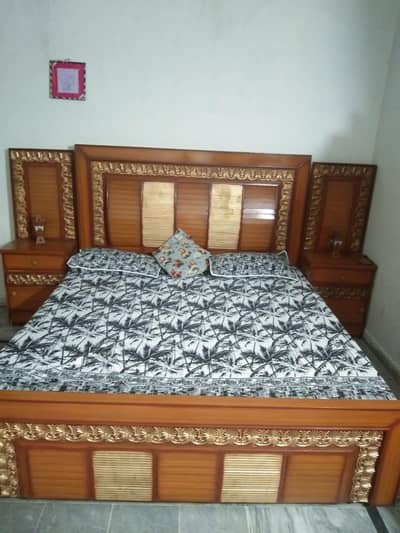 wooden bed