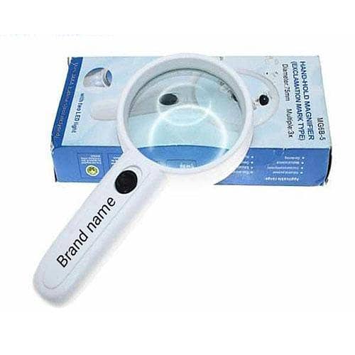Multifunctional for multiple purpose Portable Handheld Material Single 5XHD Magnification Plastic Reading Magnifier With LED Lights