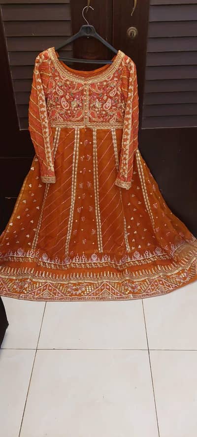 Qalamkar Dress / mehndi dress/ bridal dress