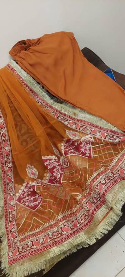 Qalamkar Dress / mehndi dress/ bridal dress