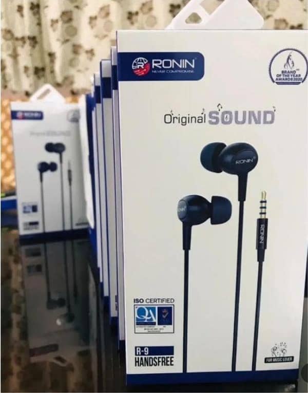Original Handfree Ronin R29 / R-9 Crystal Clear Sound Handsfree R9 Ronin handfree Stereo Handfree Perfect For Gaming Entertainment and Music