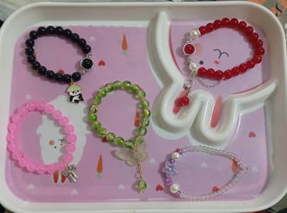 5 Peice Handmade Pearl Bracelet's