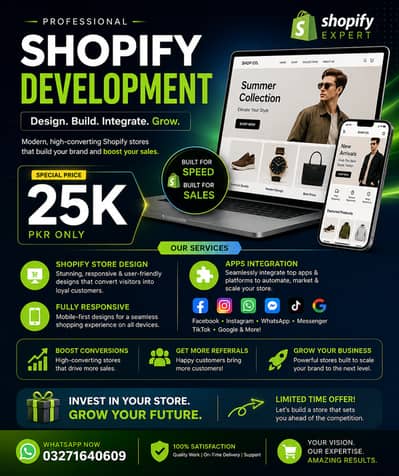 Professional Shopify Store Development | Shopify Store Design & Apps
