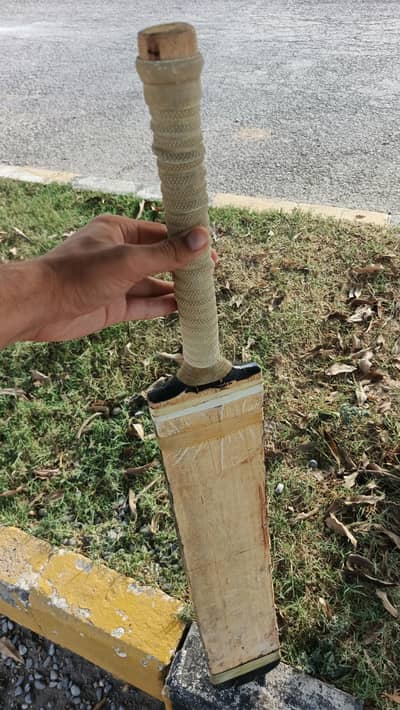 Tape Ball Coconut Wood Bat thick Bottom Long Size