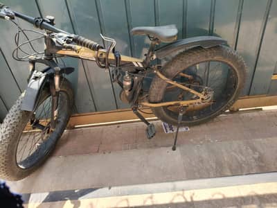 Folding Fat Tire Mountain Bicycle Dual Suspension Heavy Duty Bicycle
