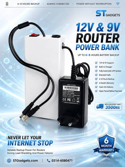 12v 9v router UPS with heavy adopter 0314 608 0471