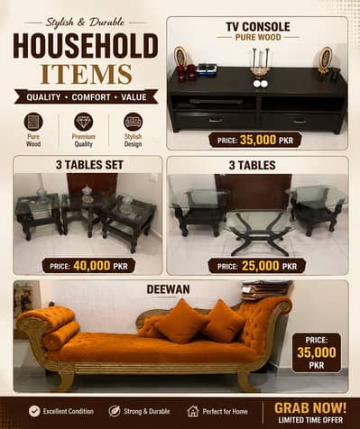 Premium Household Furniture Available for Sale