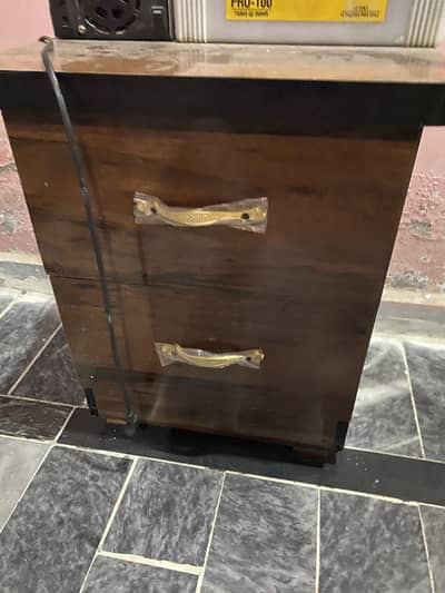 Bed with side tables