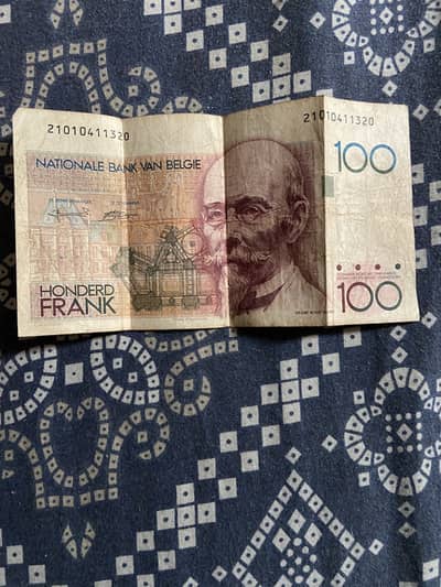  Vintage Belgium 100 Franc Banknote – Original Collectible Currency