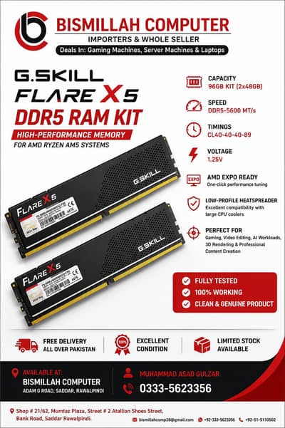 G. SKILL Flare X5 96GB - DDR5 RAM Kit For Sale