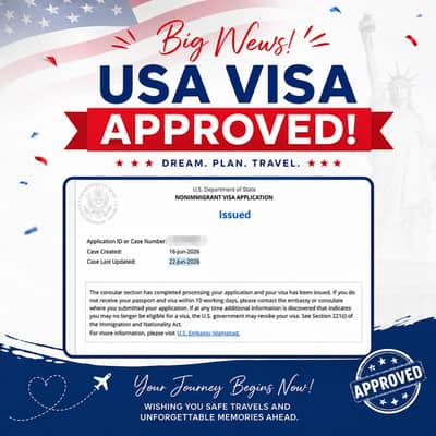 Visit Visa for USA, UK, Canada, Europe & Australia