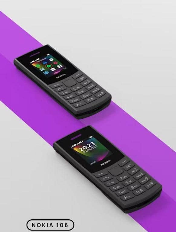 Nokia 106 Feature Phone - Dual SIM Support - Long Battery Backup - PTA Life Time Warranty - Imported Stock
