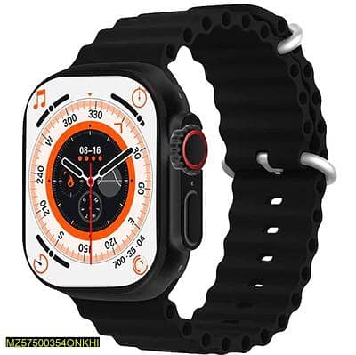 Smartwatch T800 Ultra Series 8 Black Orange Rubber Strap