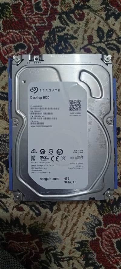 Seagate 4TB Hard Drive - 100% Health (Filled with HD Audio/Video Data)