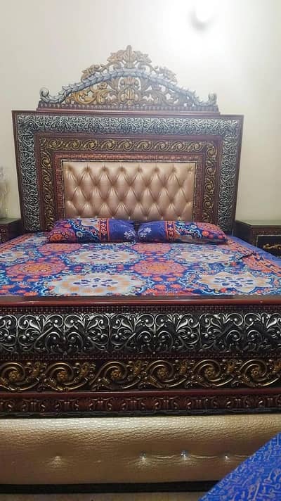 Moving out sale: King size bed+2 side tables+Dressing table+Showcase