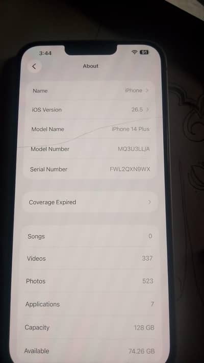 Apple iPhone 14 plus jv