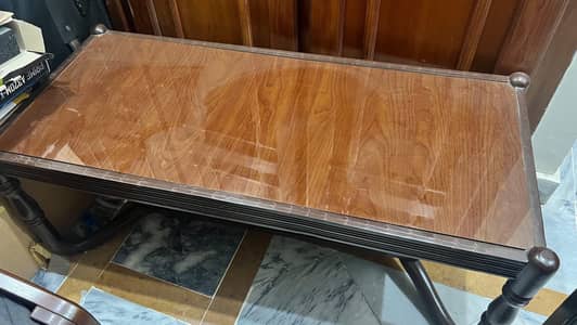 Two Single Bed Set with center table and 6 chair Dining table
