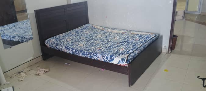 Bed with mattress
