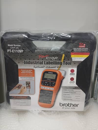 Brother P-Touch Industrial Labelling Tool (PT-E110VP) Black / Orange