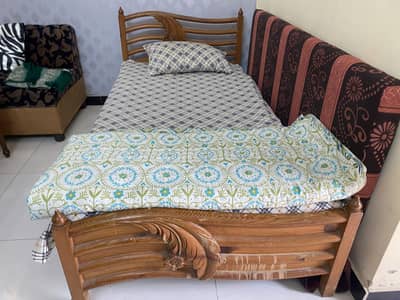 Single Bed with mattress.