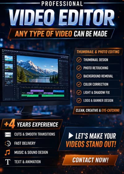 Professional video editing available at cheap rates