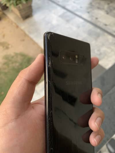 Samsung Mobile Note 8 all ok 64 gb back and panel crack