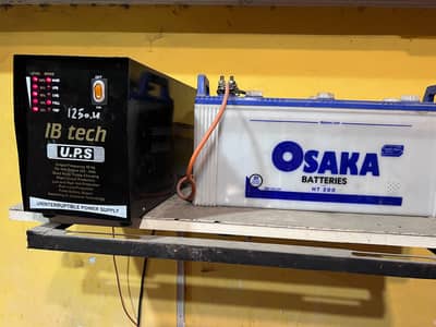 Ib-tech 1250 watts ups, Osaka 200 AMP battery