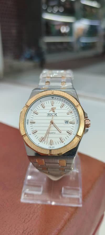 Rick Qurtaz Man's watch-premiuim Two-tone stwinless steel Display