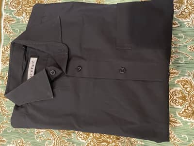 Casual black shirt cotton