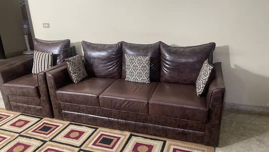 7 seater sofa set with cushions and center table