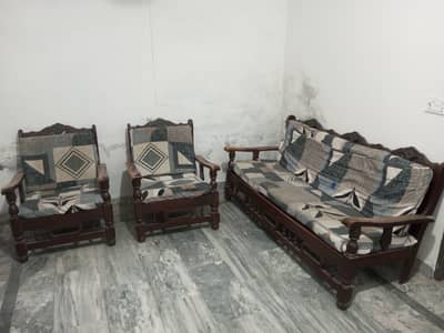 Sofa set 3setr 2 1 setr and double bed ka metress spring wala