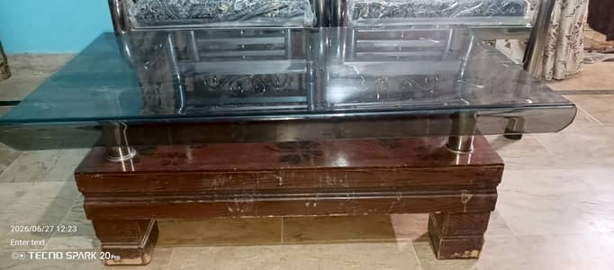 steel sofa set with table