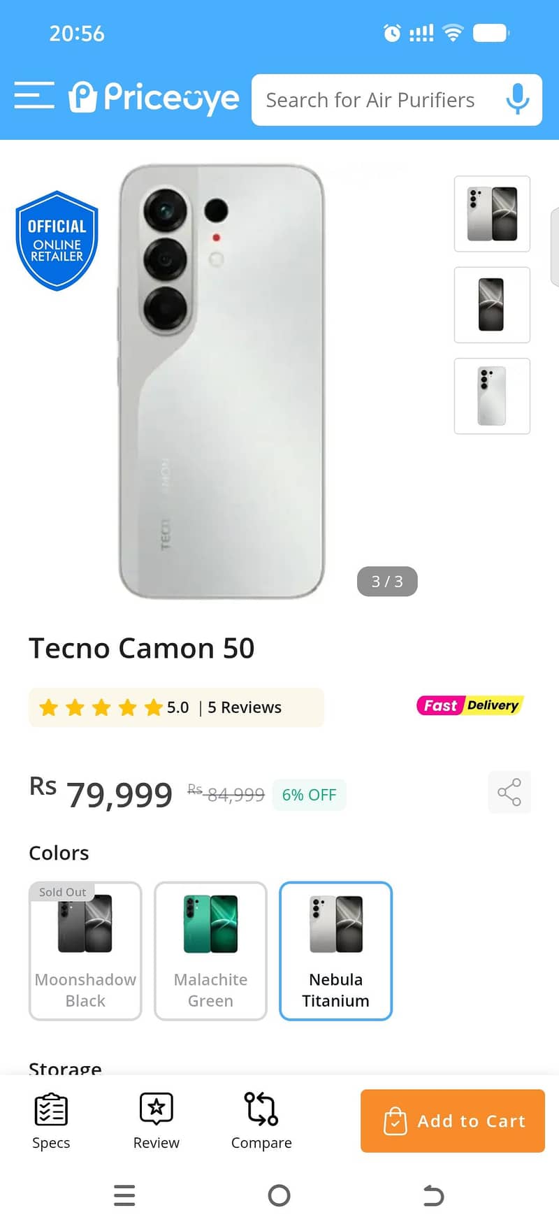 Techno Camon 50 0