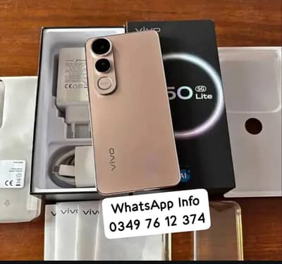 Vivo V50 Lite5G 12/512GB PTA approved full box delivery all Pakistan