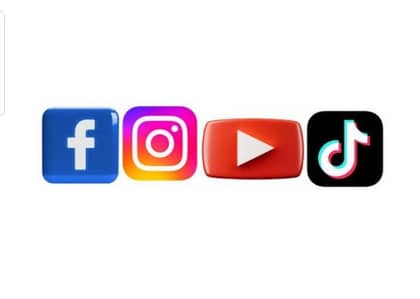 tiktok Instagram Facebook YouTube ki service available ha